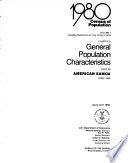 1980 census of population Volume 1 Characteristics of the population Chapter B General population characteristics Part 56 American Samoa