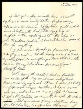 [Letter From Donald F. Baker to His Parents, December 17, 1971]