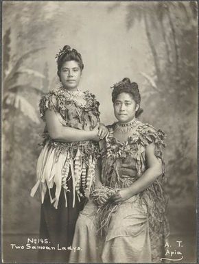 Two Samoan Ladys. From the album: Photographs of Apia, Samoa