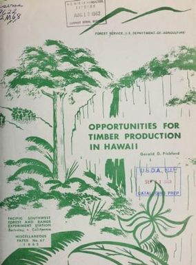 Opportunities for timber production in Hawaii