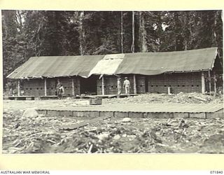 LAE, NEW GUINEA. 1944-03-29. THE ORIGINAL BUILDING USED AS A STATIC AMMUNITION STORE AT THE 103RD FIELD AMMUNITION DEPOT