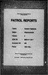 Patrol Reports. Western Highlands District, Wapenamanda, 1953 - 1954