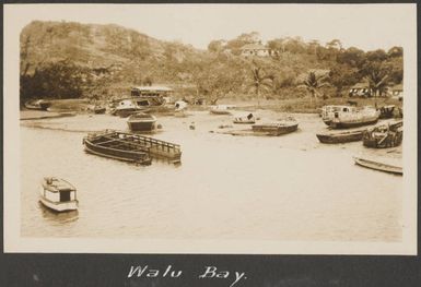 Boats at Walu Bay, Suva, 1930