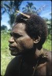 Man with faa plaited ornamental comb