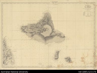 Vanuatu, Ile Ambrym, Pau Uma - Lopevi, Admiralty Chart, Sheet 4950, 1897