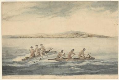 [Canoes of the Friendly Islands] [John Webber]