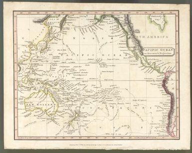 Pacific Ocean on Mercators projection