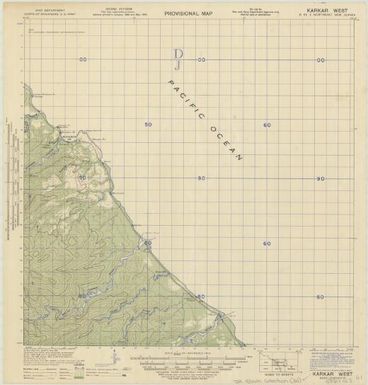 Provisional map, northeast New Guinea: Karkar West (Sheet J.R. Black Map Collection / Item 30)
