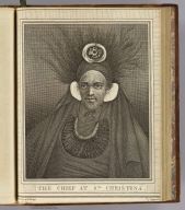 The Chief at Sta. Christina. Drawn from nature by W. Hodges. Engrav'd b(y J. Hall. No. 36. Published Feby. 1st., 1777 by Wm. Strahan in New Street, Shoe Lane & Thos. Cadell in the Strand, London)