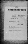 Patrol Reports. New Ireland District, Namatanai, 1958 - 1959