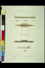 [Outrigger canoes of New Ireland and New Guinea / E. Paris pinx.; Laurent lith