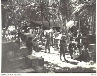 WEBER POINT, NEW GUINEA, 1944-02-14. A SECTION OF THE DETAIL ISSUING DEPOT OF THE 8TH INFANTRY BRIGADE