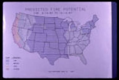 Predicted fire potential, mid-September to mid-October 1987, in the United States