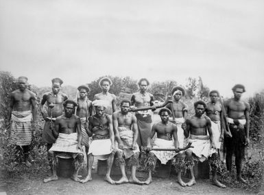 Fijian men from the Wai-na-Buka [River]