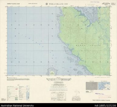 Papua New Guinea, Admiralty Islands, Torlo Island NW, Series: AMS T893, Sheet 3550 IV NW, 1:25 000, 1958