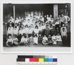 Hawaii Japanese School. D.T. Uchida, adult on right, wearing plaid cap. 1903-06