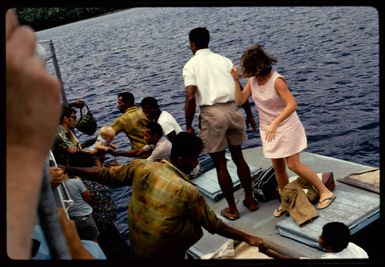 The boat to Ovalau, Fiji, 1971