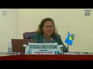 Palau National Congress | 11th OEK, The Senate 1st Day of 15th Special Session