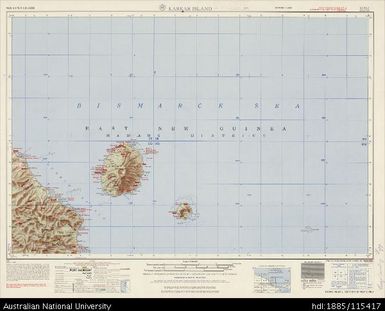 Papua New Guinea, Karkar Island, Series: AMS T504, Sheet SB 55-2, 1962, 1:250 000