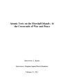 Atomic Tests on the Marshall Islands : at the crossroads of war and peace