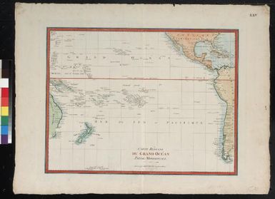 Carte reduite du Grand ocean partie meridionale / dressee par J.B. Poirson, ingenieur geog