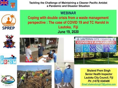 Coping with double crisis from a waste management perspective : The case of COVID-19 and TC Harold in Lautoka Fiji