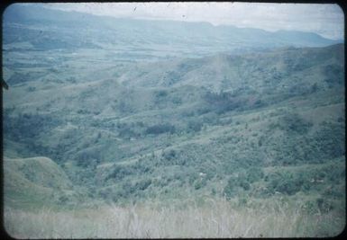 Taken from the same spur as previous view of Kubor Range looking to the north-west : Waghi Valley, Papua New Guinea, 1954 / Terence and Margaret Spencer