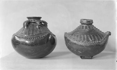 Two clay vessels