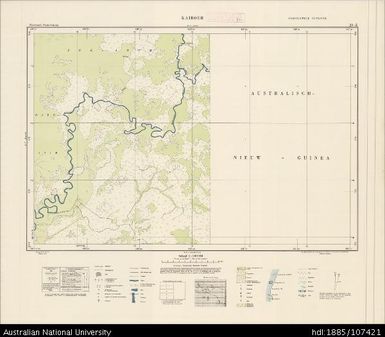 Indonesia, Western New Guinea, Kaiboer, Series: Nederlands-Nieuw-Guinea, Sheet 29-Z, 1955, 1:100 000