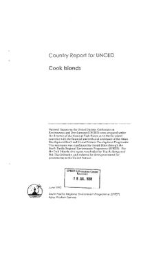 Country Report for UNCED: Cook Islands 1991