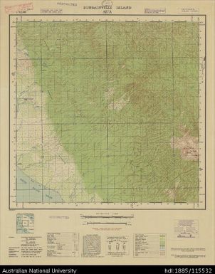Papua New Guinea, Bougainville Island, Aita, 1 Inch series, Sheet 4854, 1945, 1:63 360