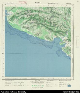 New Caledonia, Bourail, Sheet SF-58-X-3b, 1:50 000