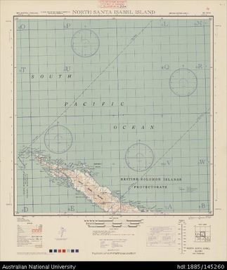 Solomon Islands (Melanesia), North Santa Isabel Island, Series: AMS X401, Sheet SB 57-5, 1944, 1:500 000