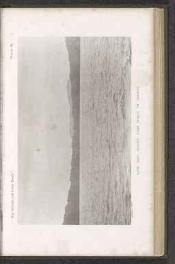 ["Gezicht op de kust van Mango", "Low gap, north east coast of Mango"]