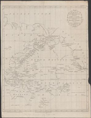 A chart of the discoveries made by the late Capt. Cook, & other European navigators in the great Pacific Ocean between Asia and America / by T. Kitchin, Snr