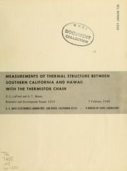 Measurements of thermal structure between Southern California and Hawaii with the termistor chain