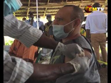 Frontliners vaccinated in Madang