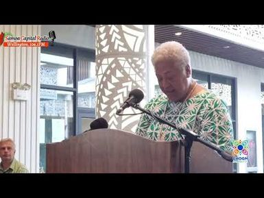 Saunoaga Fa'apitoa - Hon. Fiame Naomi Matā'afa (Trouble in Paradise Climate Change Exhibition)