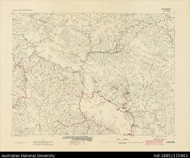 Papua New Guinea, Chuave, Provisional map, Sheet NMP-58-025, 1957, 1:63 360