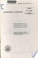 Investment guaranties : agreement between the United States of America and Marshall Islands, effected by exchange of notes, signed at Majuro January 20, 1988 and January 25, 1989