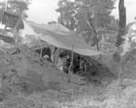 Excavation in bank, Luatuanu'u fort.