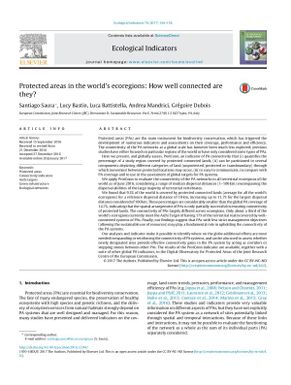 Protected areas in the world's ecoregions: how well connected are they?