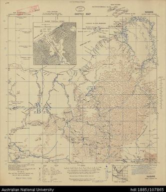 Indonesia, Dutch New Guinea, Nabire, Sketch Map, 1943, 1:250 000