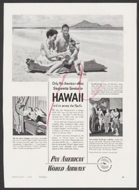 Only Pan American offers Sleeperette Service to Hawaii