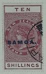 Stamp: New Zealand - Samoa Ten Shillings