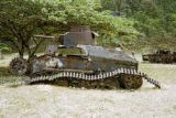 Northern Mariana Islands, abandoned tank at former Japanese Command Post on Saipan Island