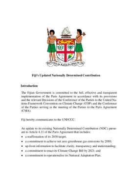 Fiji’s Updated Nationally Determined Contribution