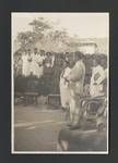 Colonel JK Murray and Reverend Percy Chatterson at a ceremony, Port Moresby, c1948 to 1950