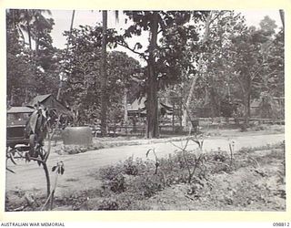 RATAVAL, NEW BRITAIN. 1945-11-17. THE REGIMENTAL ADMINISTRATIVE OFFICES, 2/4 ARMOURED REGIMENT