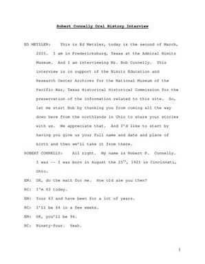 Oral History Interview with Robert Connelly, March 2, 2015